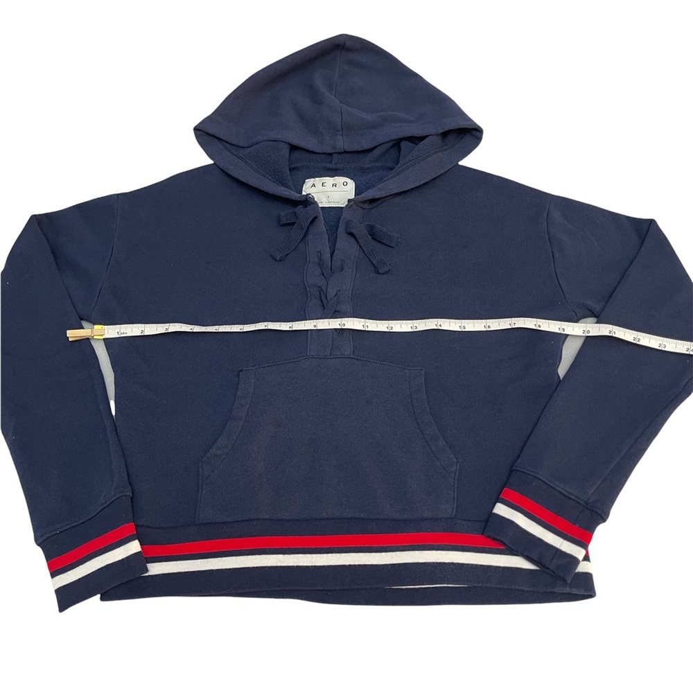 Aeropostale Long Sleeve Navy Blue Sweater Hoodie Size S - Picture 10 of 10